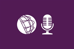 [ai] An illustration featuring a stylized globe and a microphone, set against a purple background. The globe symbolizes global connectivity, while the microphone represents audio or communication.
